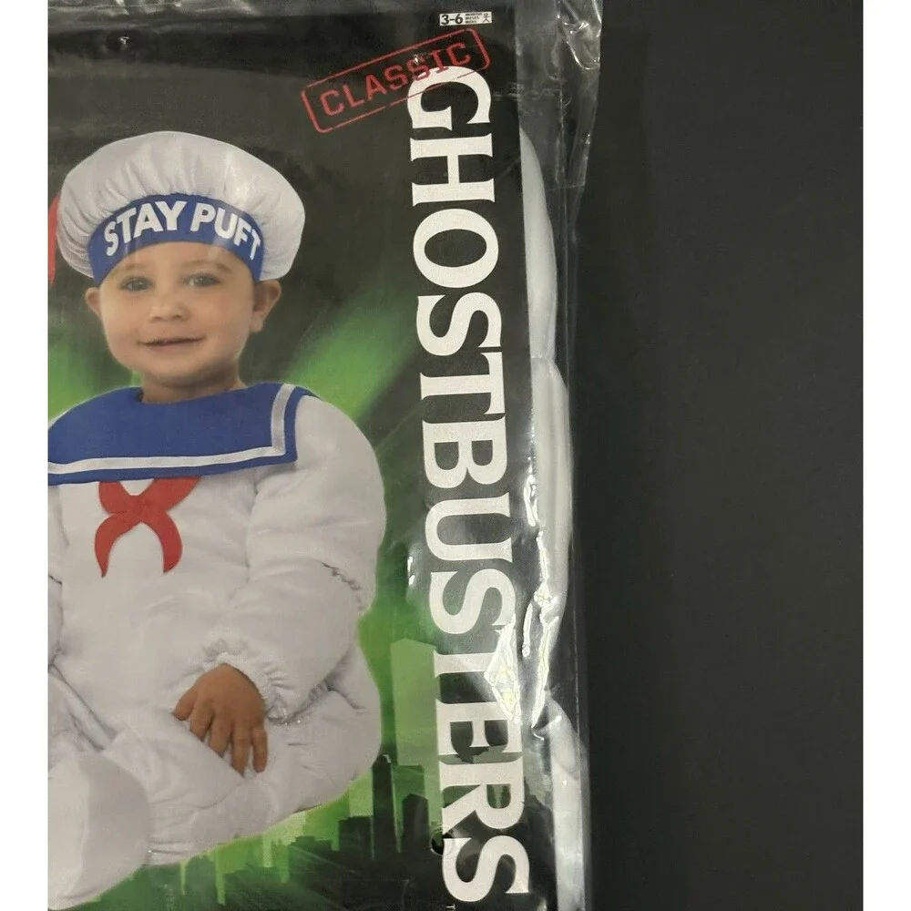 Ghostbusters Stay Puft Marshmallow Man Baby Costume Size 3-6 months